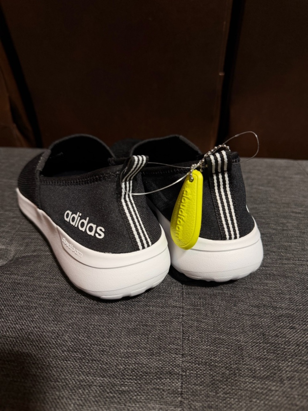 adidas Kids Black Slip-On Knit Sneakers with White Sole - Picture 3 of 6